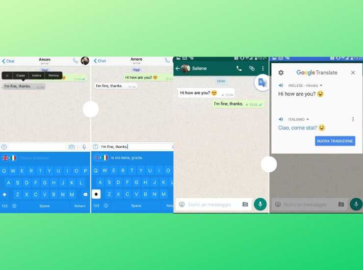 traduzione automatica dei messaggi whatsapp