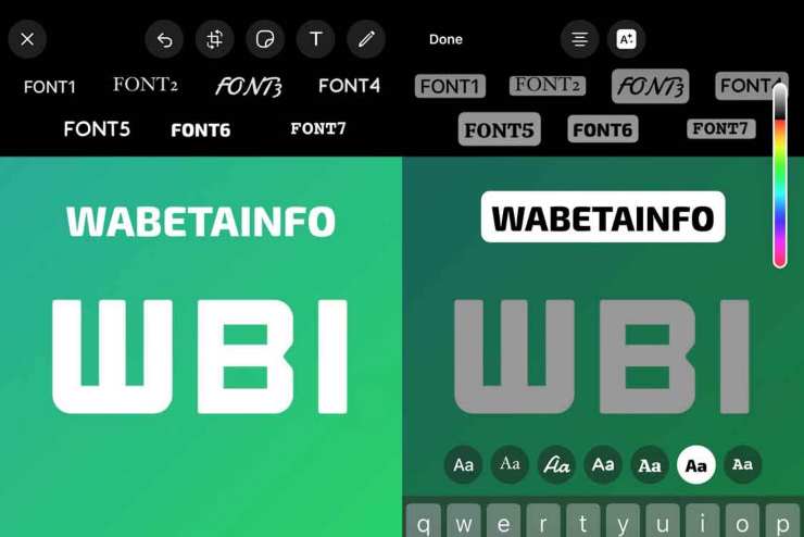 WhatsApp nuovi font messaggiare