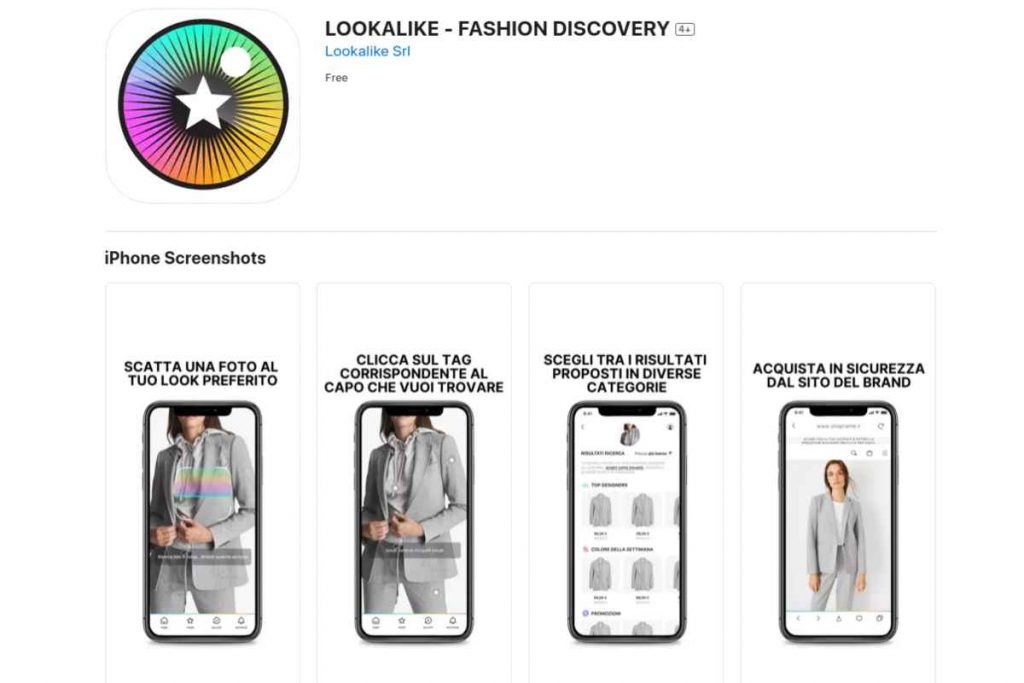 App per trovare vestiti