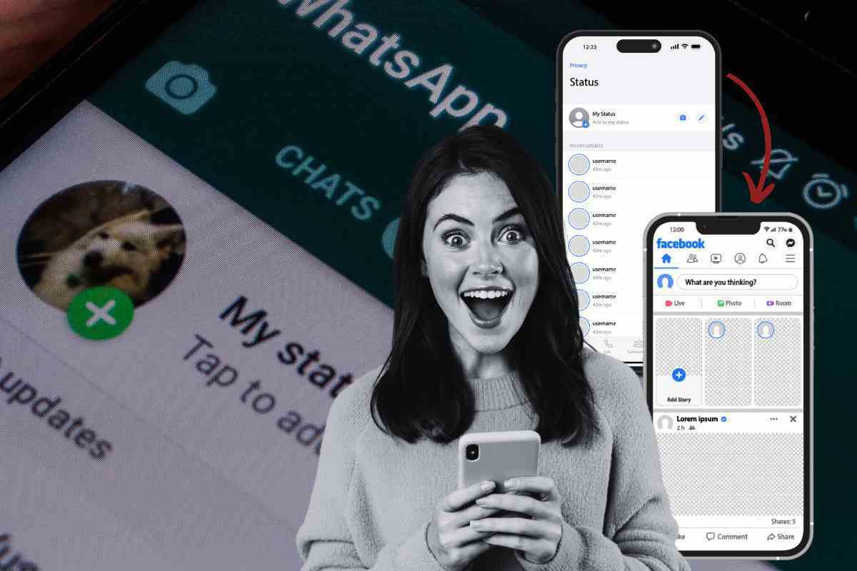Come condividere stati Whatsapp su Facebook