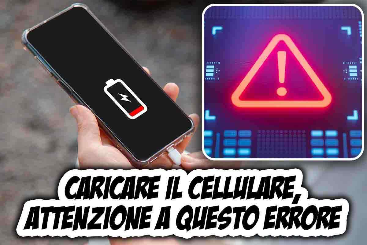 l'errore da evitare quando si carica uno smartphone