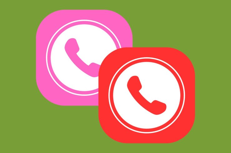 whatsapp pink e red