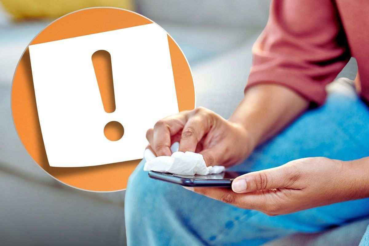 Pulizia di smartphone, tablet e pc errore