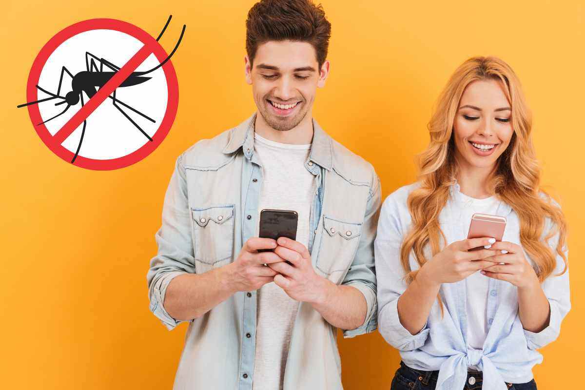 smartphone dispositivo anti punture di insetto