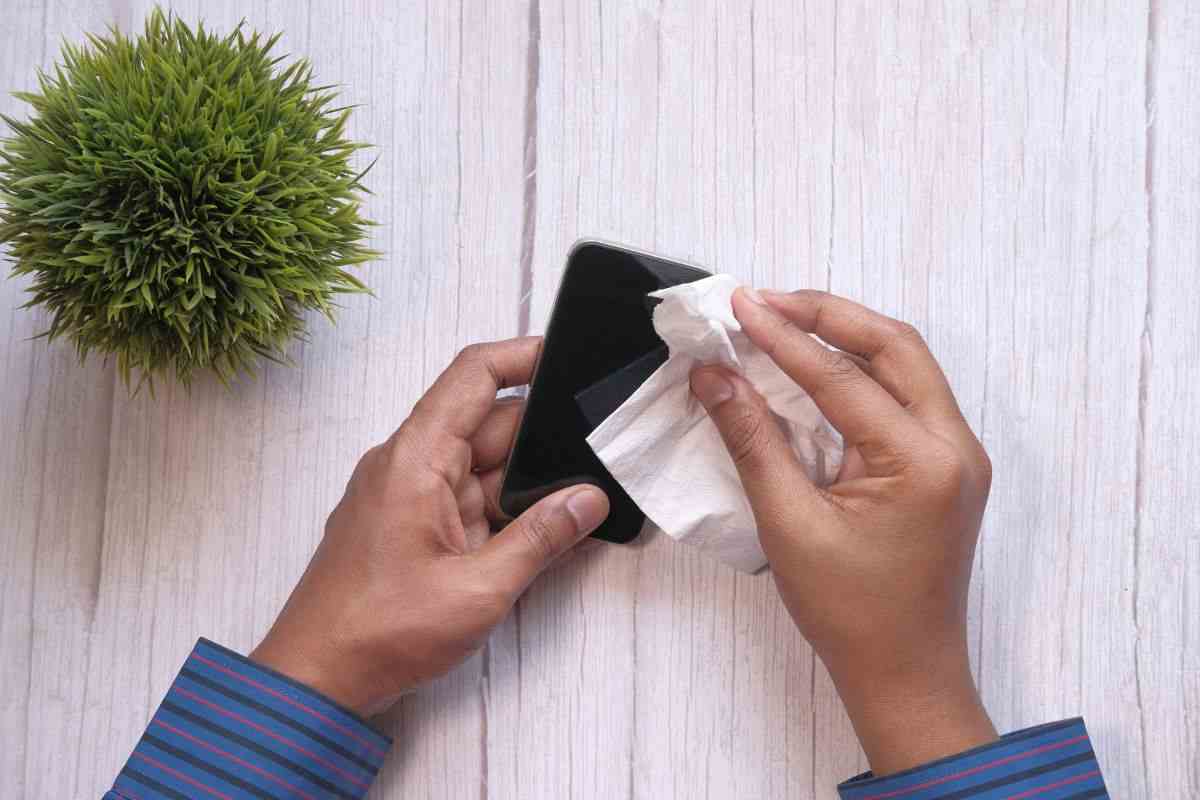 smartphone nido di germi