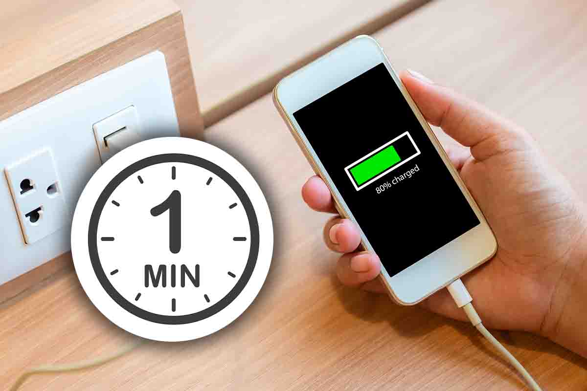 Ricaricare smartphone un minuto