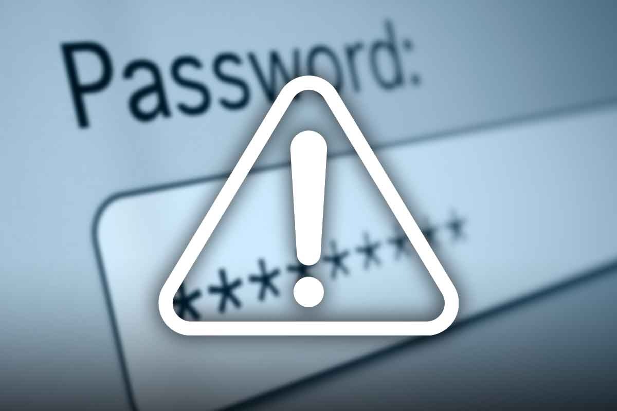 errore nella scelta della password
