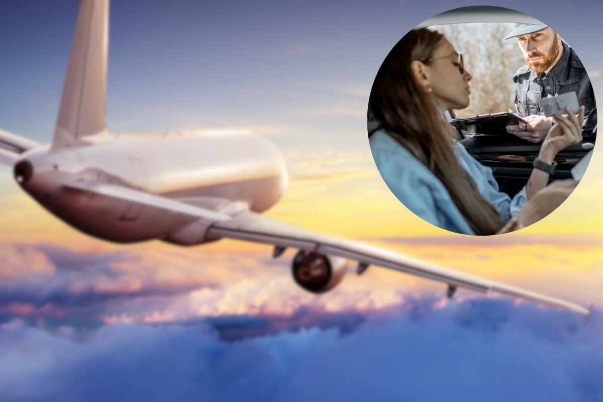 Aereo ragazza agente