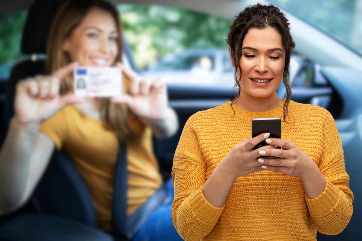 Ragazza con smartphone in mano