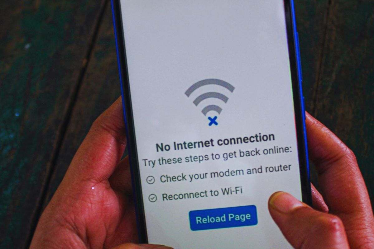 Telefono senza segnale internet