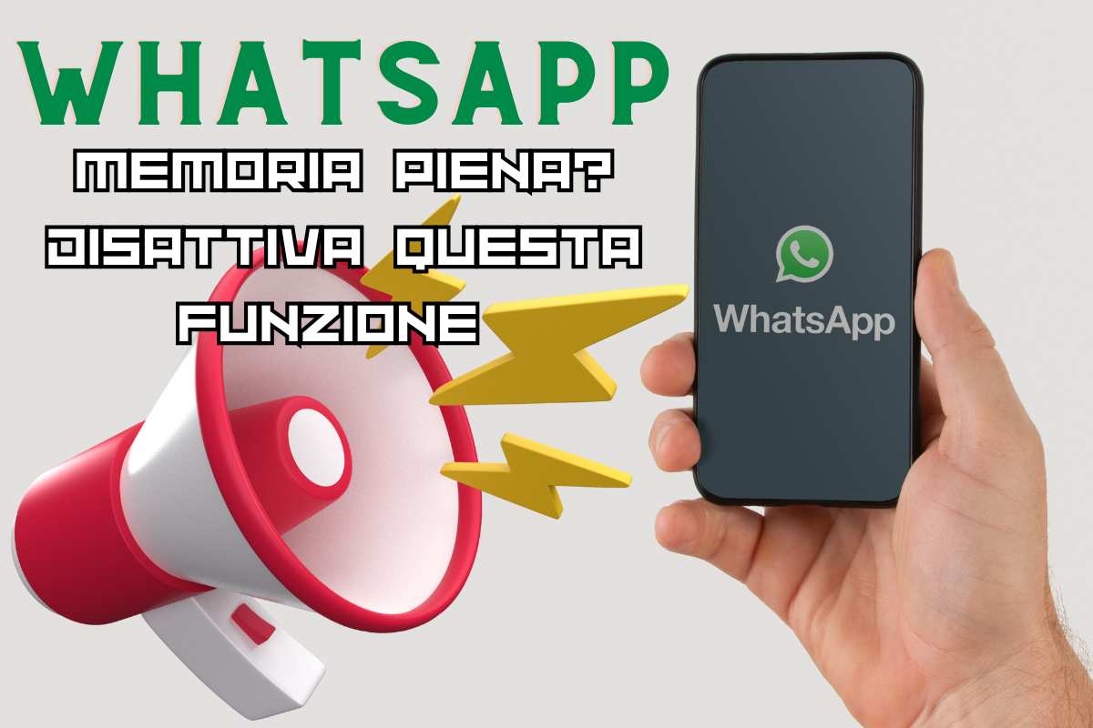 Memoria piena disattiva funzione WhatsApp