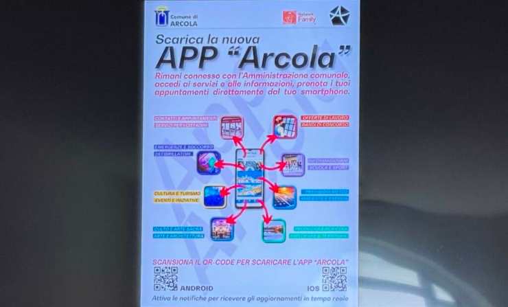 indicaziono su una locandina