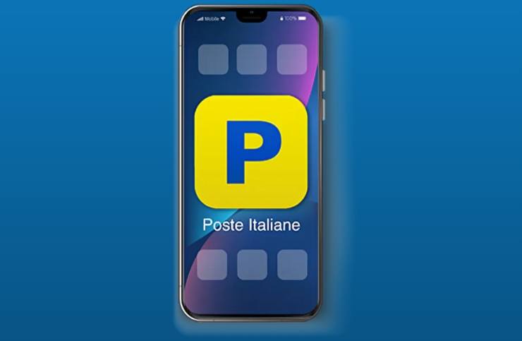 Logo app Poste italiane su schermo smartphone