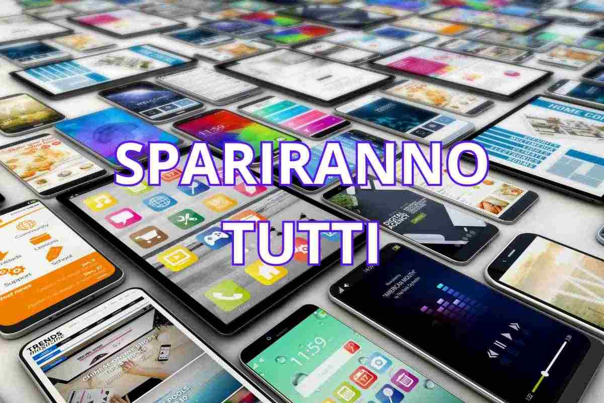 device su un tavolo con scritta spariranno tutti