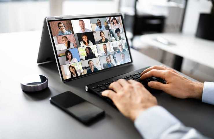 schermata di riunione online