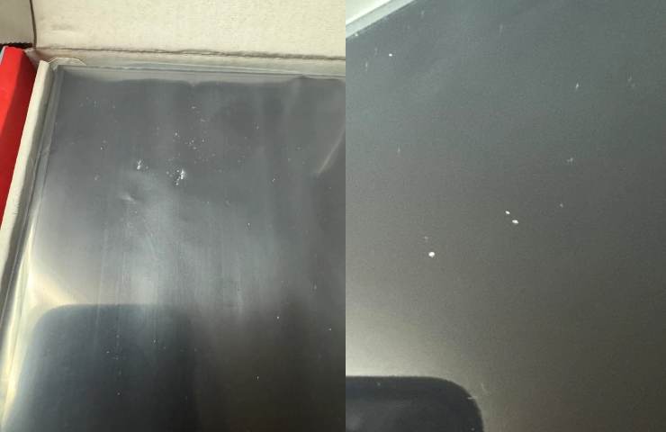 foto dello schermo rotto di una switch 2