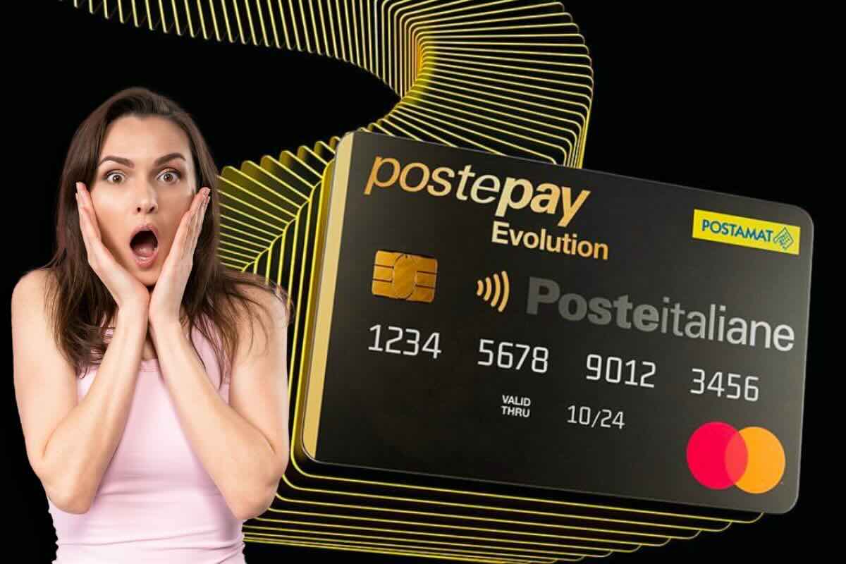 Donna sconvolta, carta Postepay