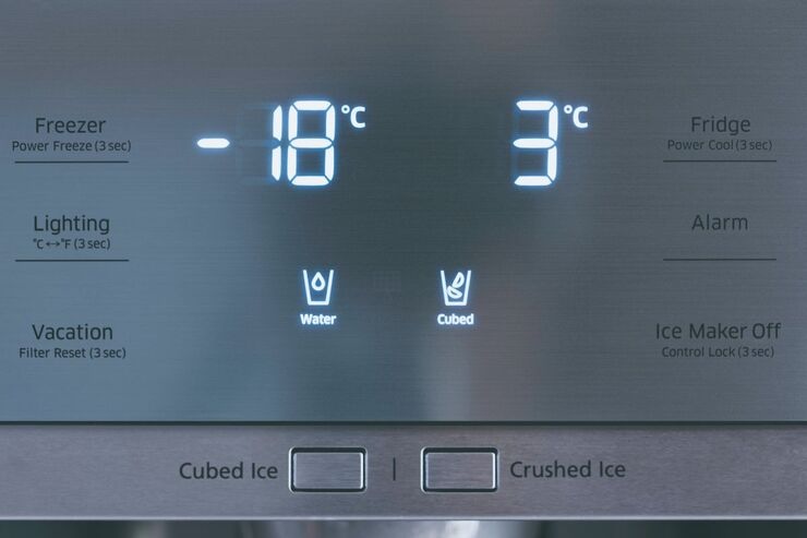 Schermata gradi e temperatura frigorifero
