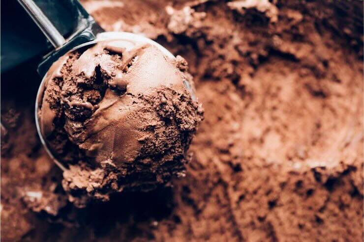 Pallina di gelato cioccolato 