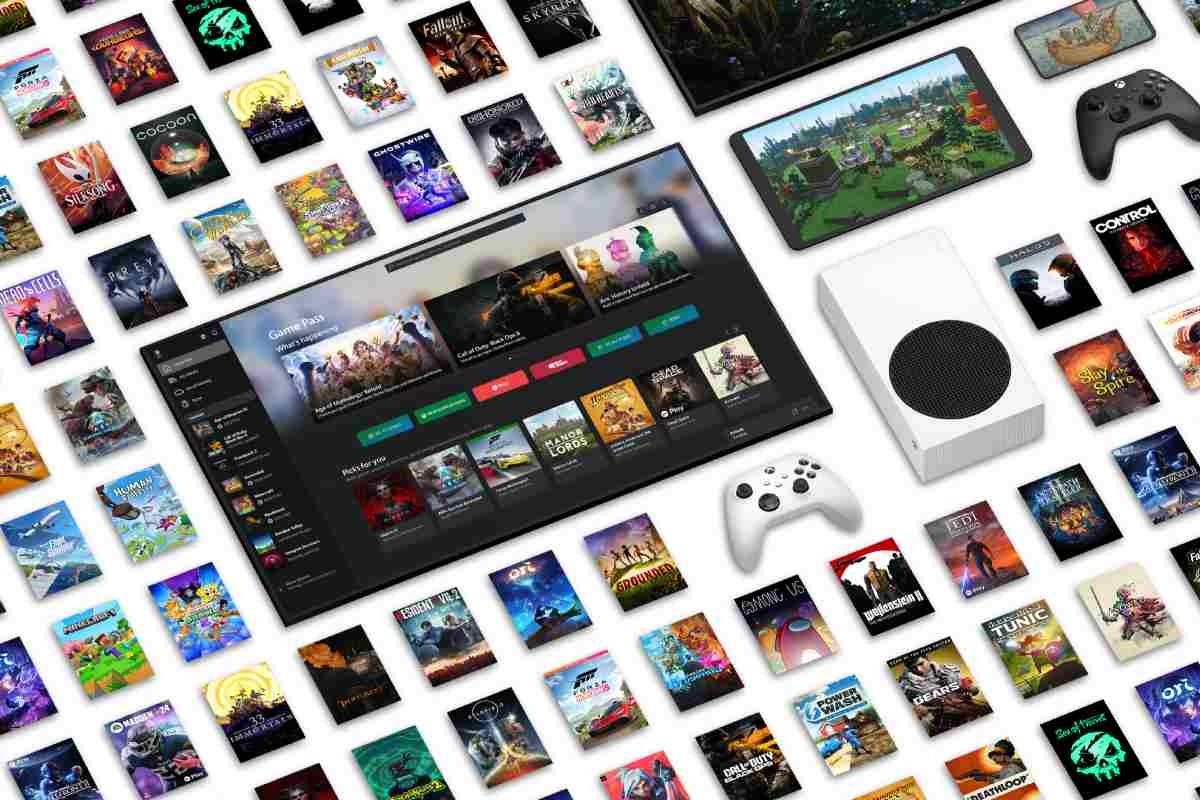 schermata con giochi xbox e console