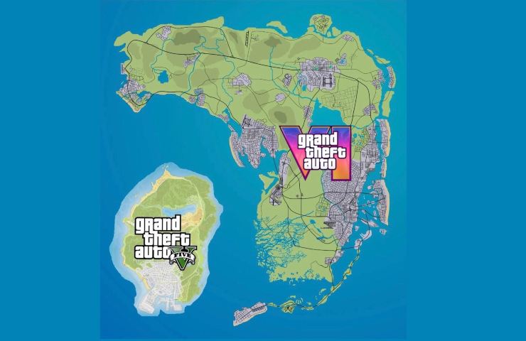 La presunta mappa di GTA 6 A confronto di quella di GTA 5