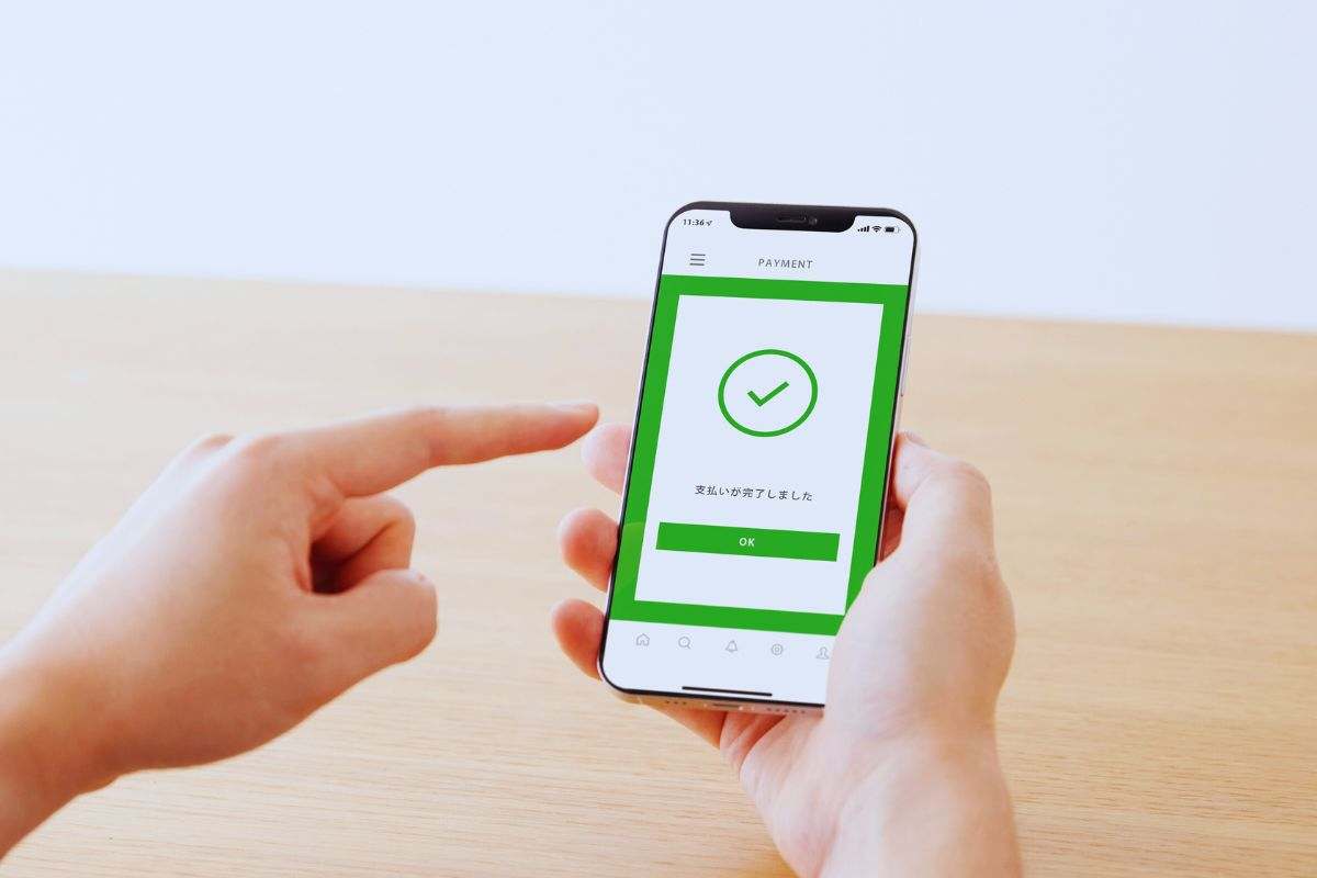 Schermata di pagamento effettuato su smartphone