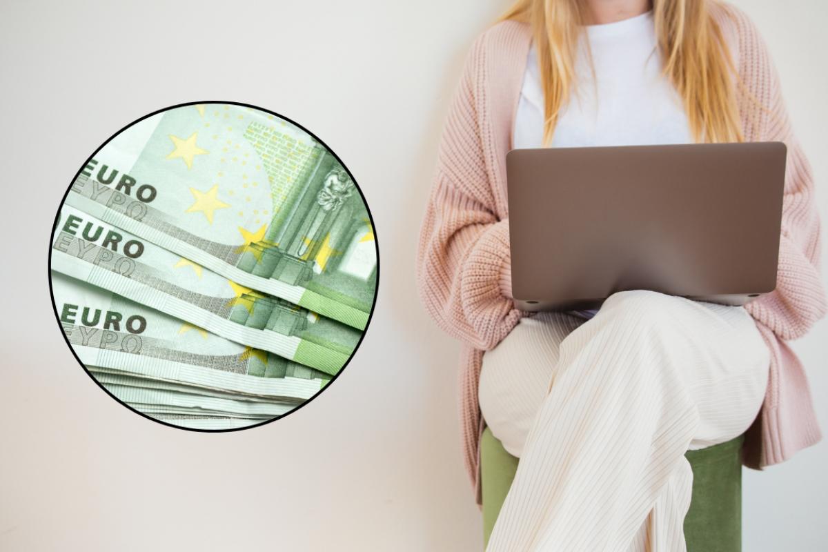 donna al computer e euro 
