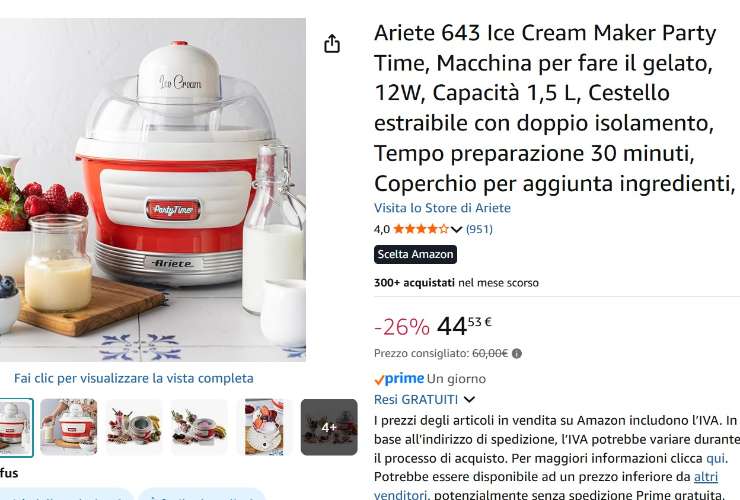 macchina per gelato ariete