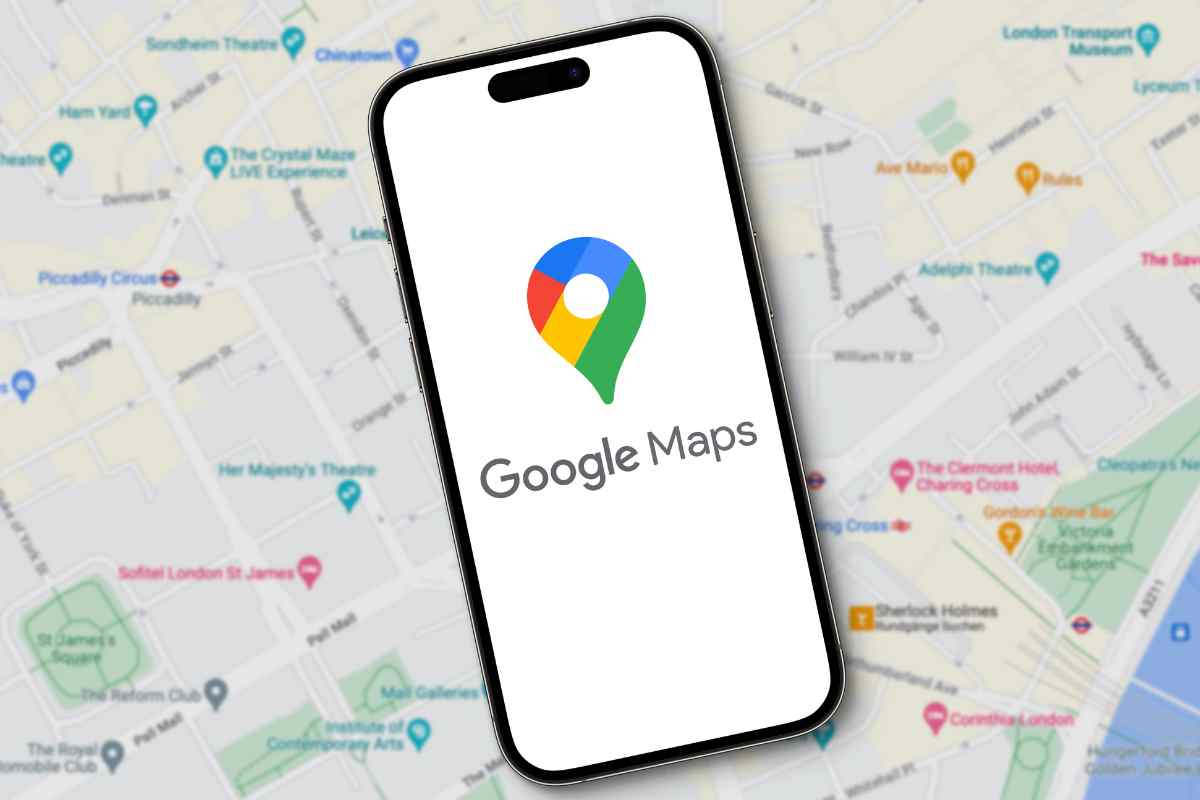 smartphone con google maps