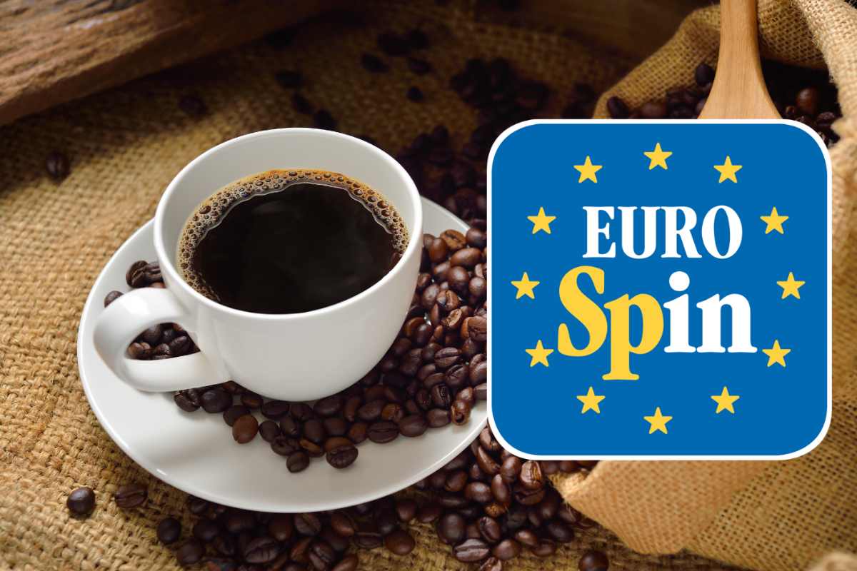 tazza caffè e logo eurospin