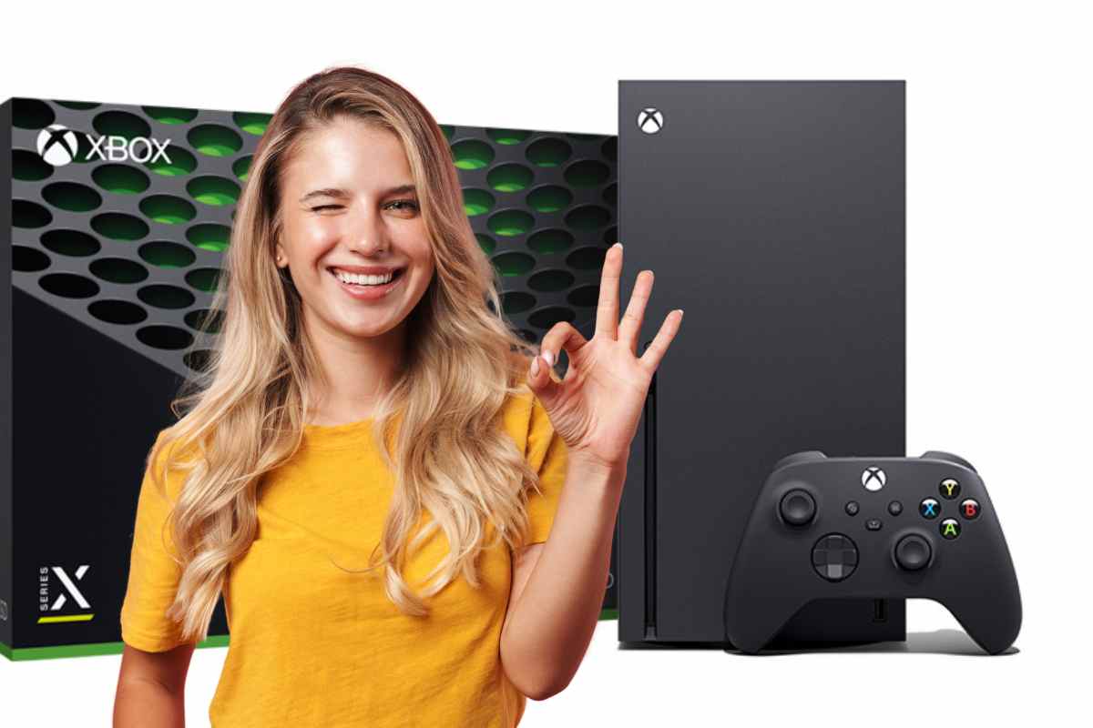 donna che fa ok e console xbox