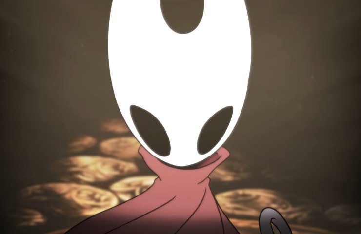 primo piano della protagonista di hollow knight