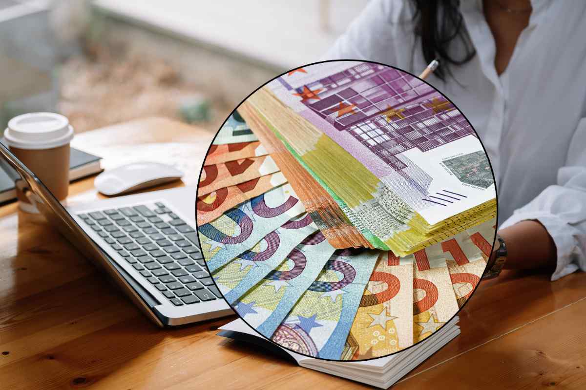 lavoro da ufficio e banconote euro