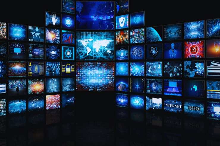 Icone raffiguranti vari servizi utilizzabili online
