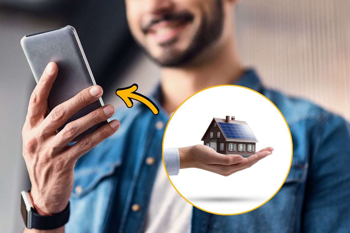 ragazzo controlla casa tramite smartphone