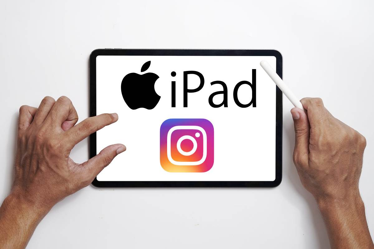 Un iPad ed il logo di Instagram
