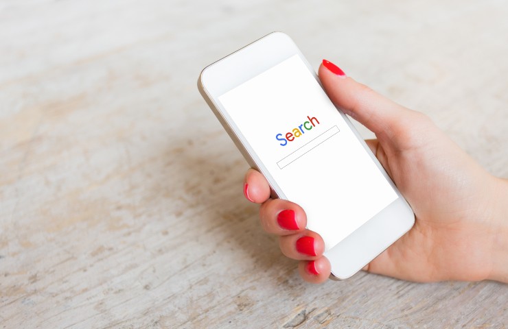 Barra di ricerca di Google su smartphone
