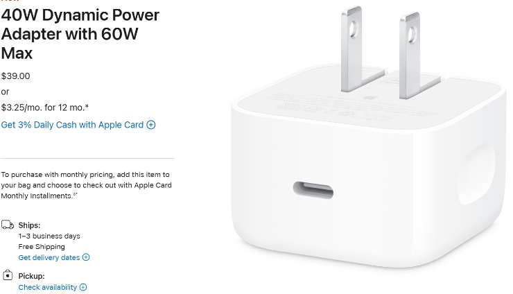 Nuovo caricatore Apple