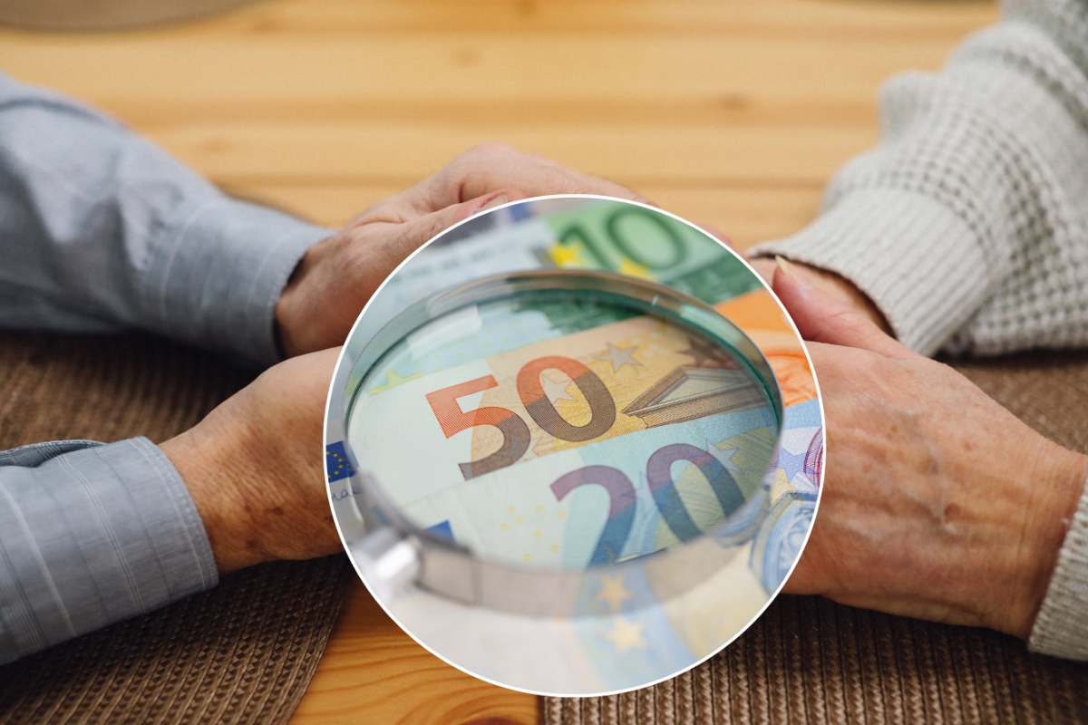 mani anziane e banconote euro