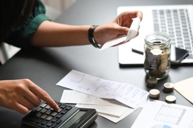 Fare calcolo calcolatrice, scontrini