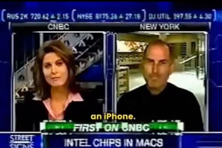 Giornalista e Steve Jobs