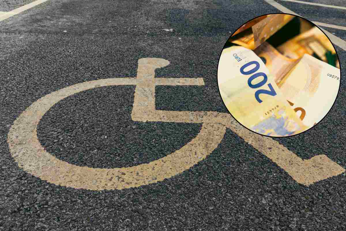 parcheggio invalidi e banconote euro