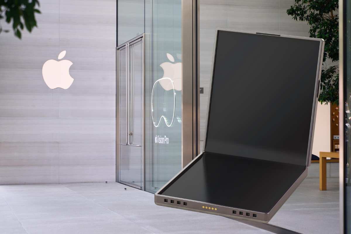 Il logo Apple ed un foldable