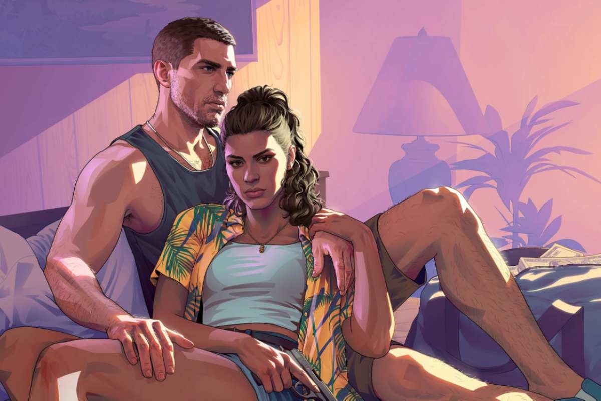Artwork GTA 6 raffigurante Jason e Lucia