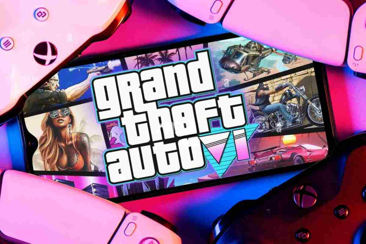 La scritta di GTA 6 e dei pad