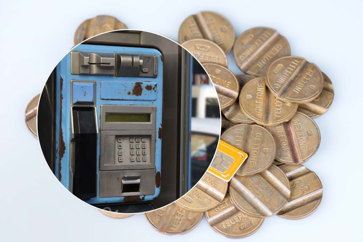 gettoni telefonici e cabina telefonica