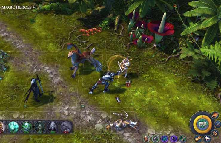 schermata di gioco di heroes of might and magic