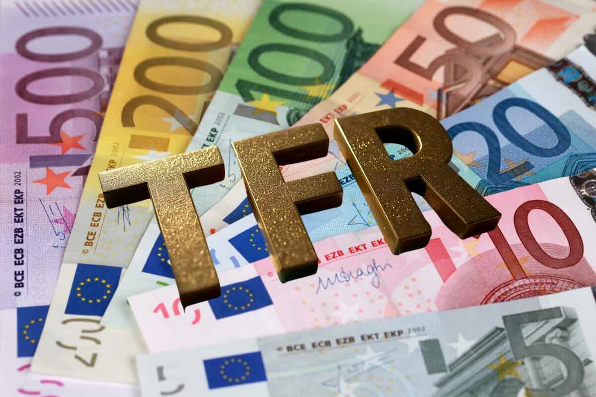 Scritta TFR, banconote euro