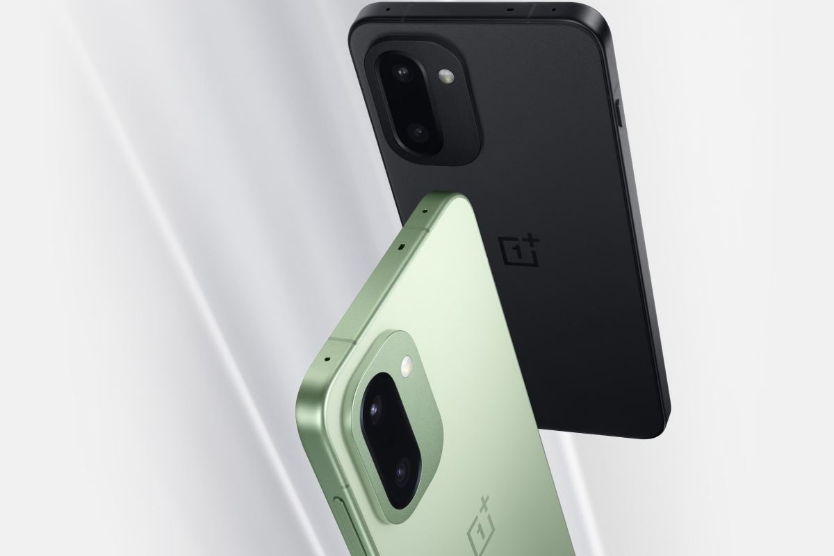 Anteprima dei modelli OnePlus con cover nera e verde chiaro
