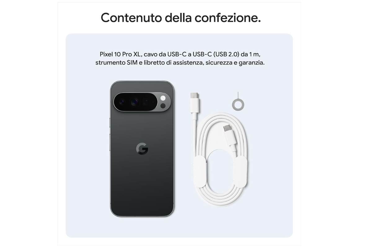 Pixel 10 XL PRO, cosa c'è nella scatola?